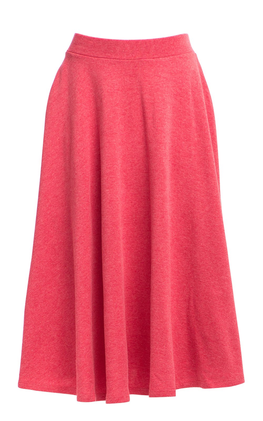 Хлопковая миди-юбка с посадкой на талии