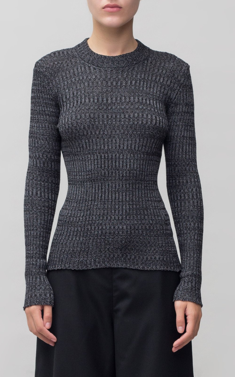 Джемпер из меланжевой пряжи серых оттенков