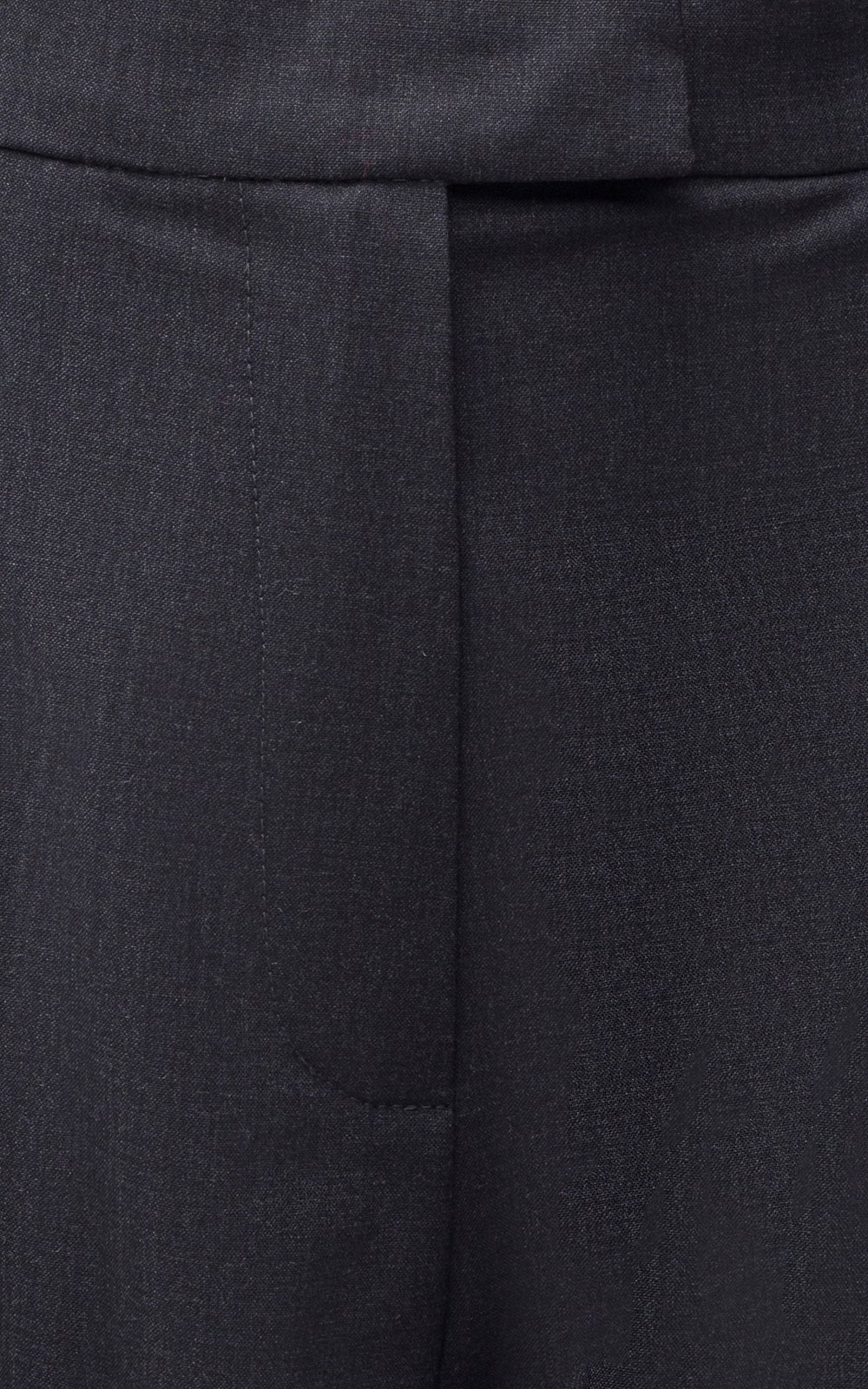 Брюки из костюмной шерсти темно-серого цвета